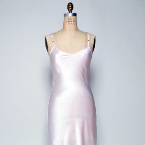 Brook There Rose Quartz Pearl Silk Slip Dress 100% pure silk - NWOT